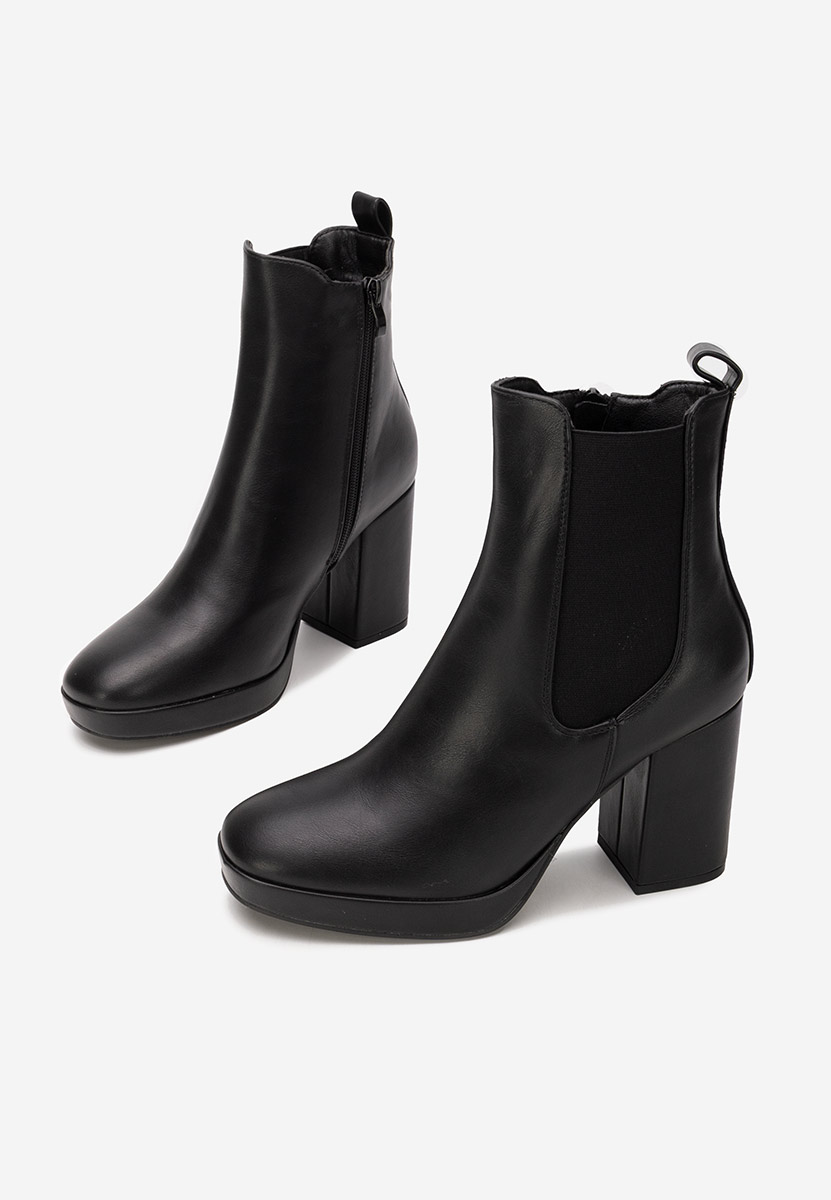 Botine chelsea dama Acselia negre