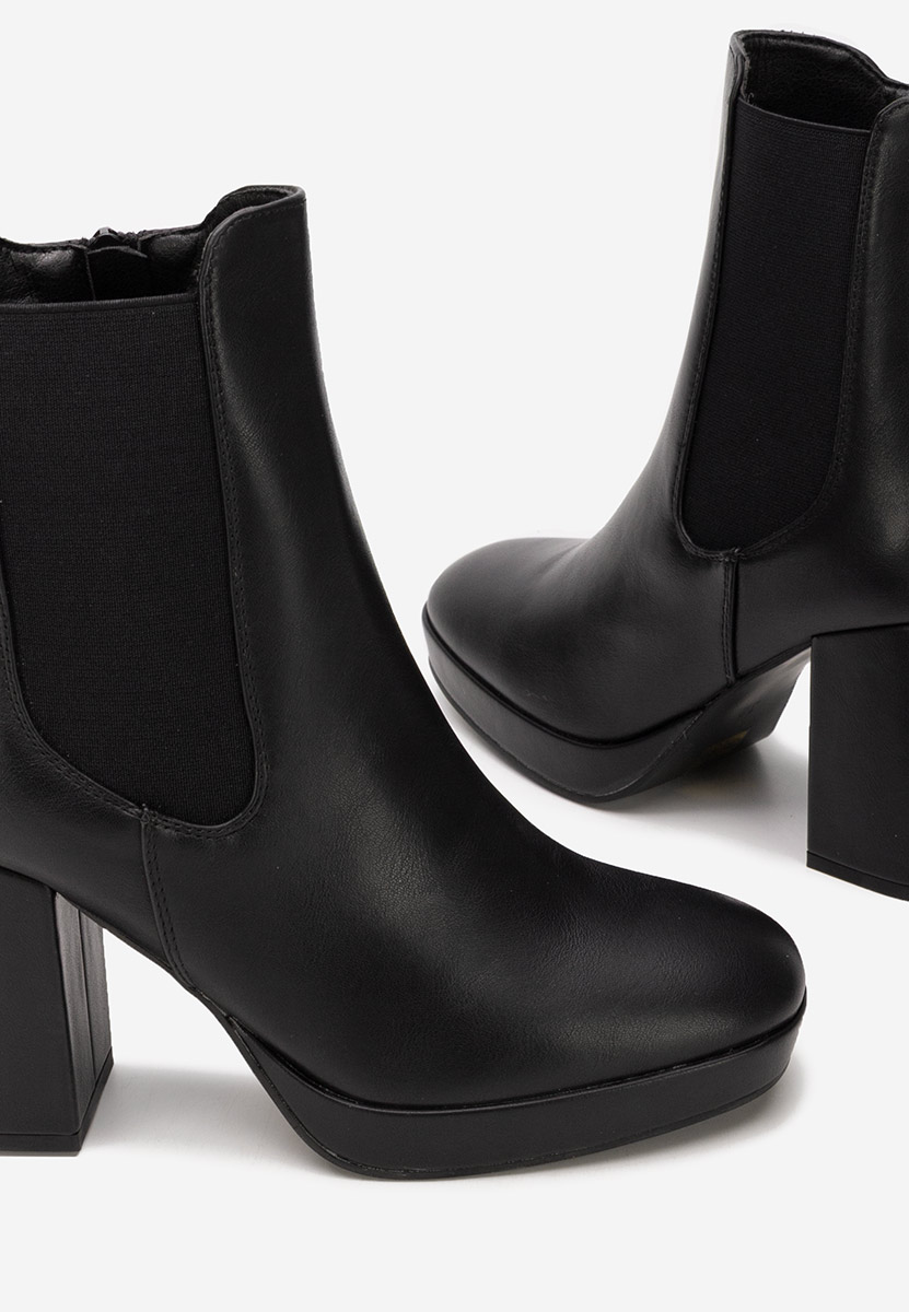 Botine chelsea dama Acselia negre