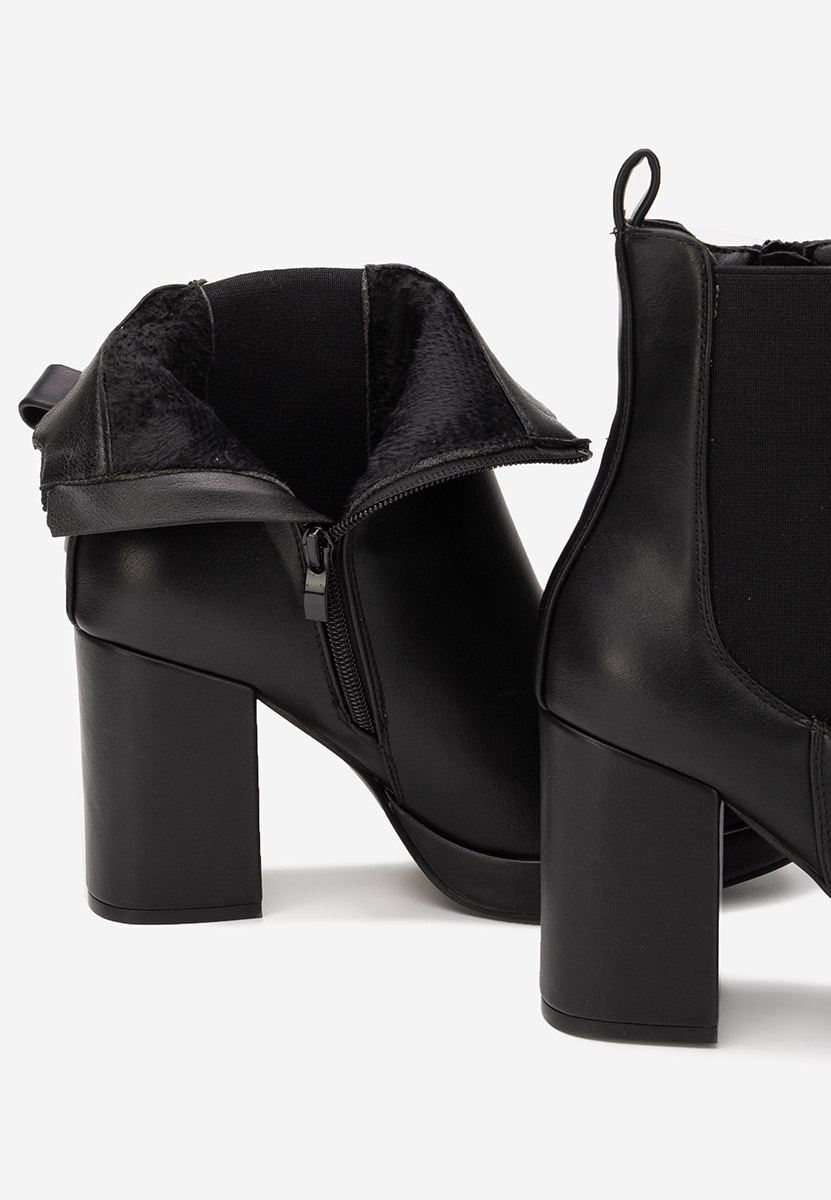 Botine chelsea dama Acselia negre