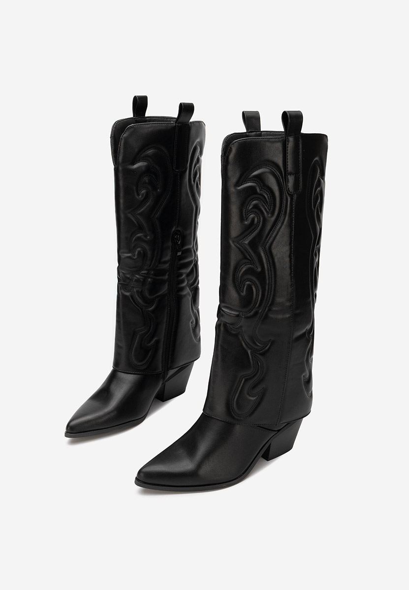 Cizme cowboy damă Mioana negre