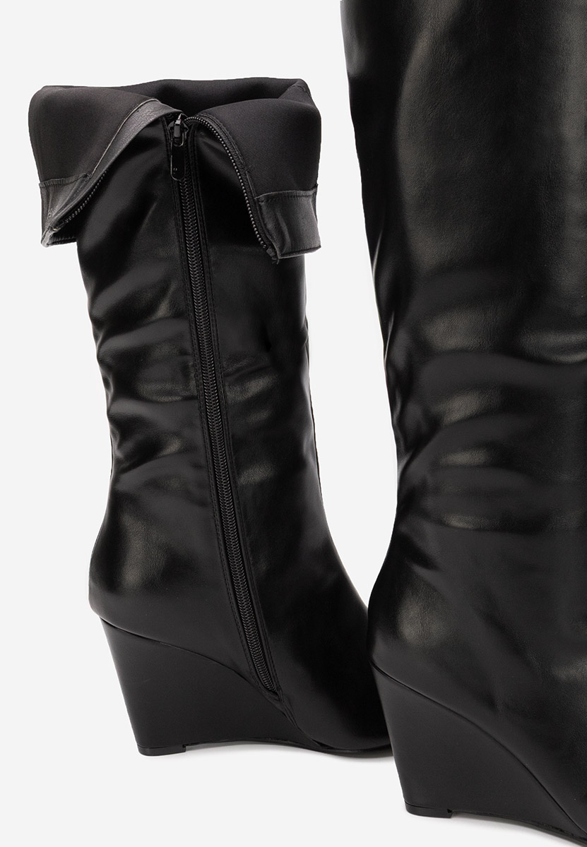 Cizme cu platforma Daryana negre