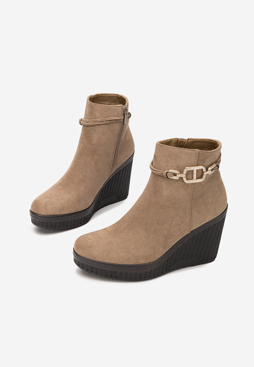 Botine cu platforma Charlet V3 kaki