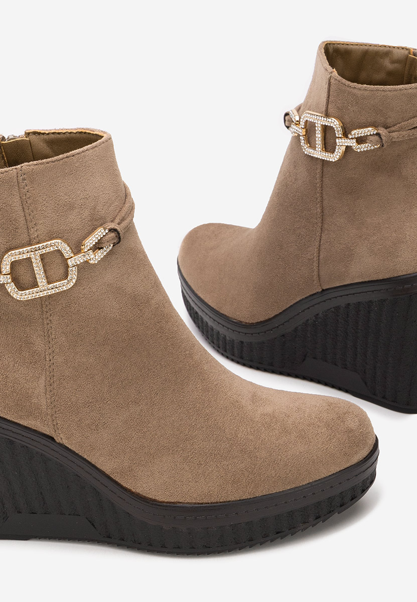 Botine cu platforma Charlet V3 kaki