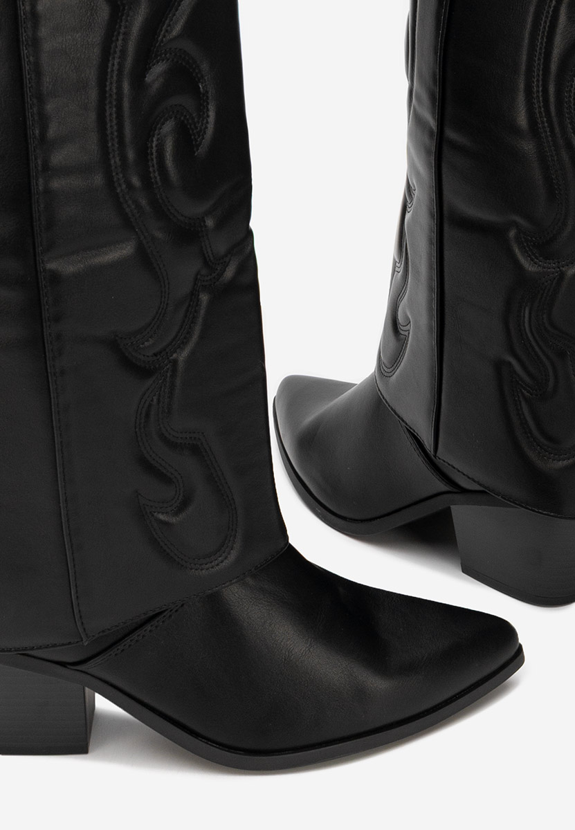 Cizme cowboy damă Mioana negre