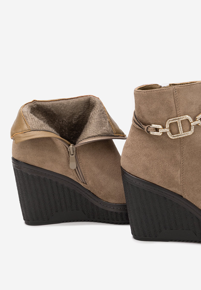 Botine cu platforma Charlet V3 kaki