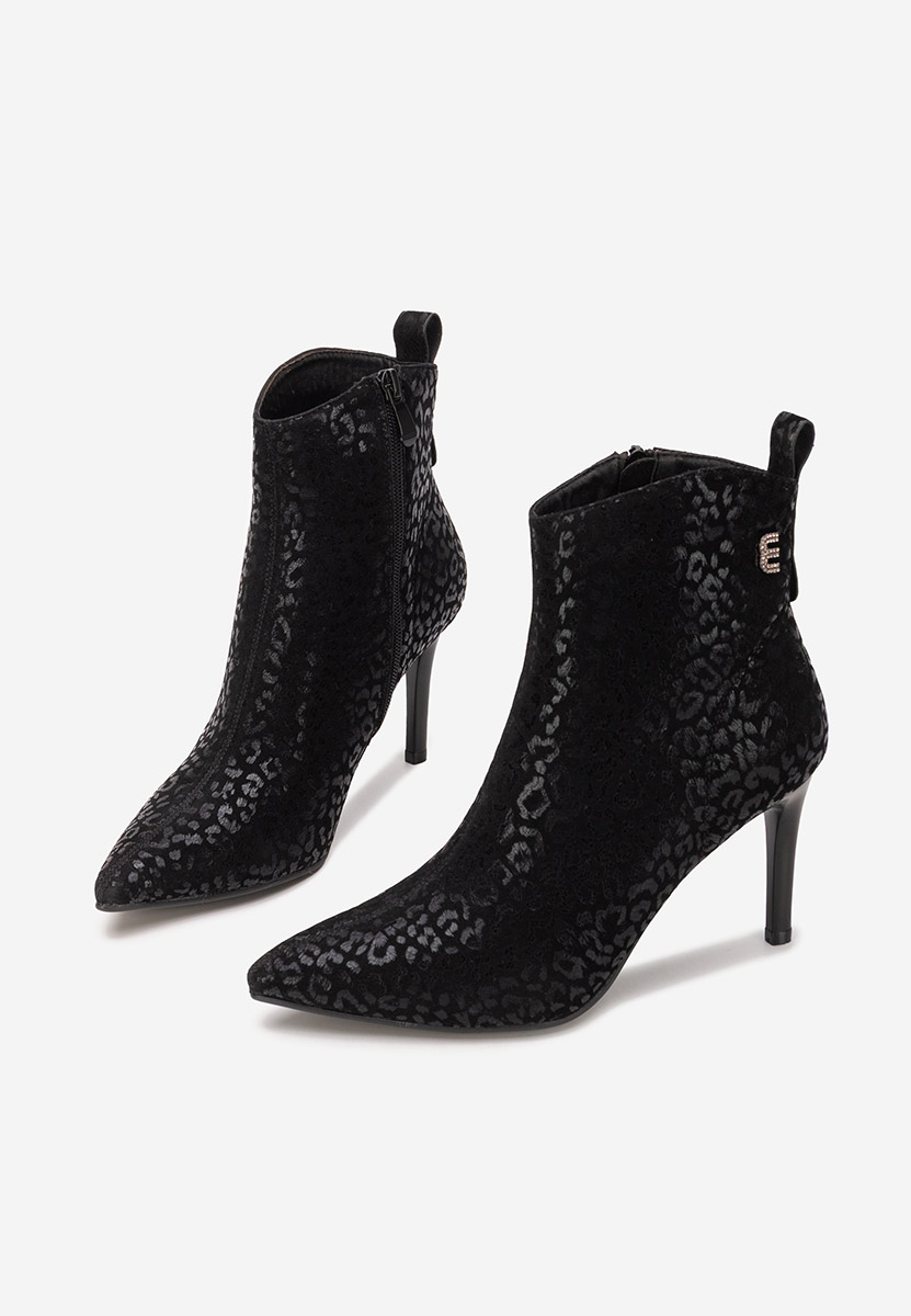 Botine stiletto Vanessia negre