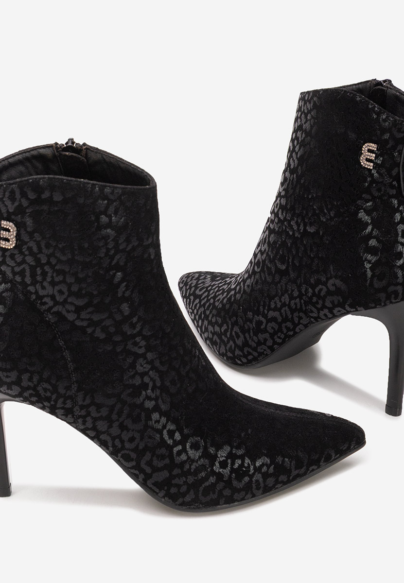 Botine stiletto Vanessia negre