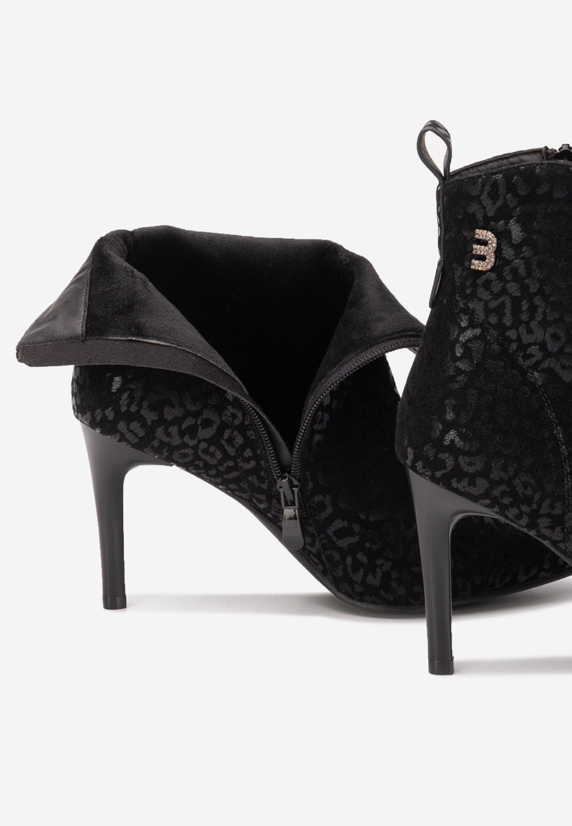 Botine stiletto Vanessia negre