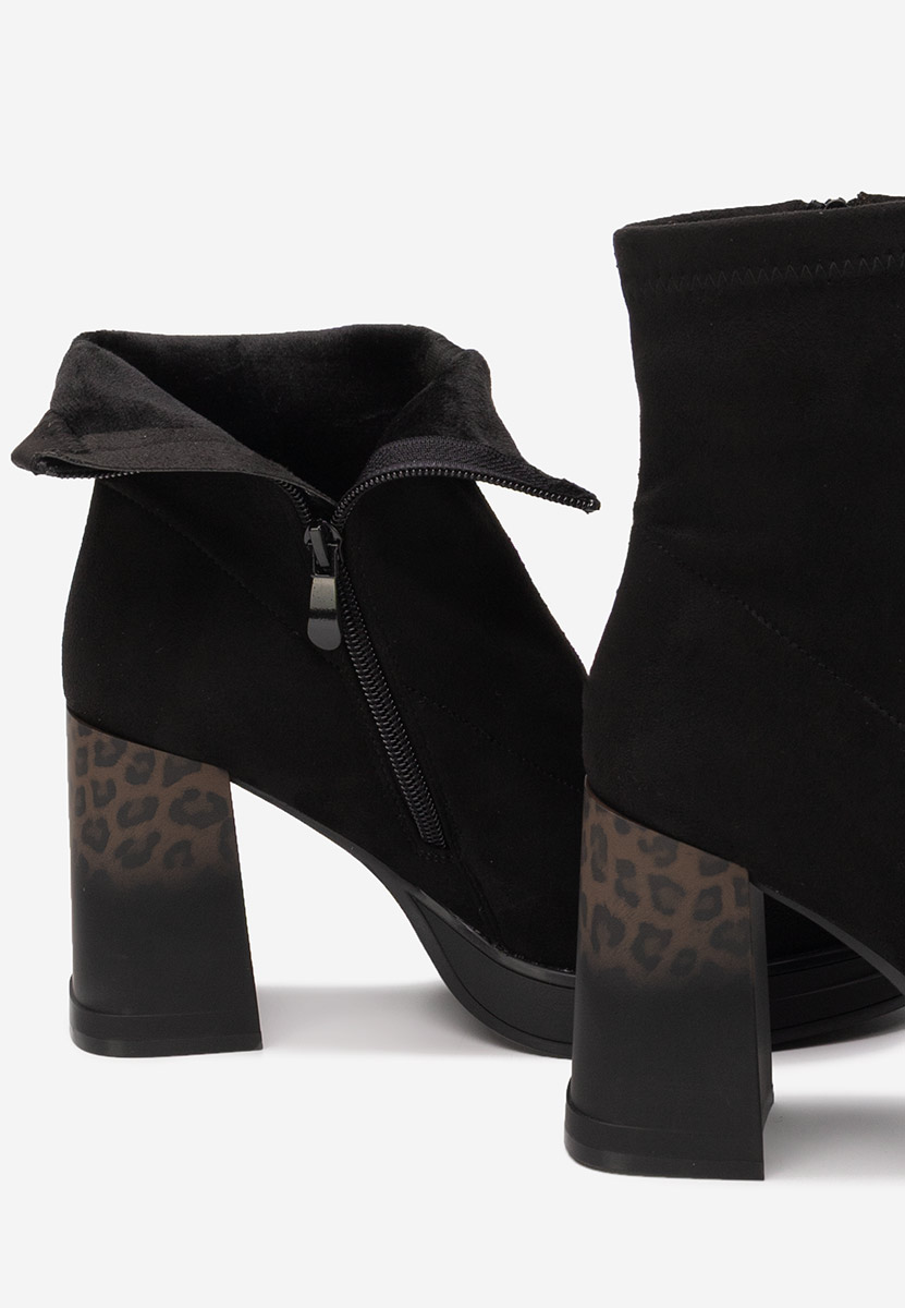 Botine cu toc gros Astonia V3 negre