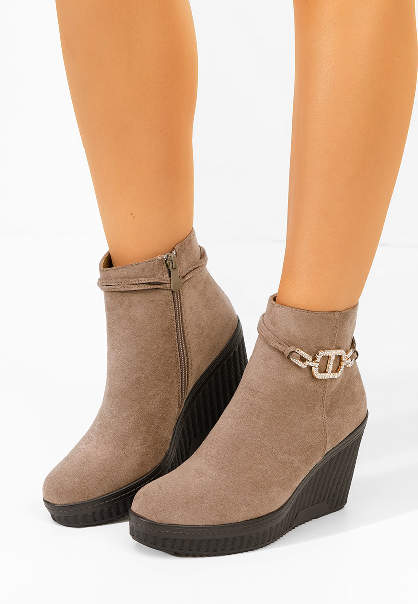 Botine cu platforma Charlet V3 kaki