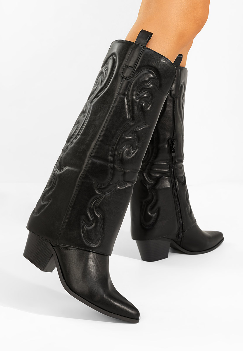 Cizme cowboy damă Mioana negre