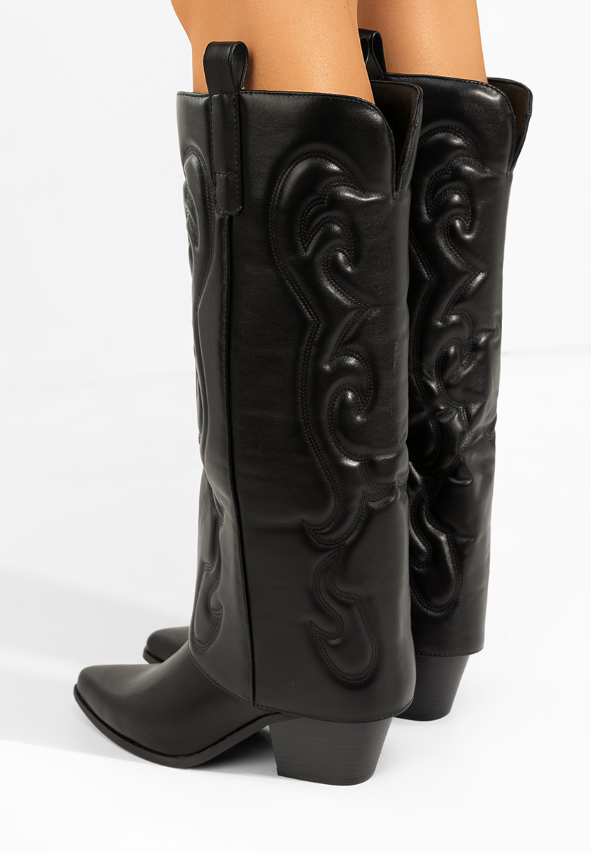 Cizme cowboy damă Mioana negre