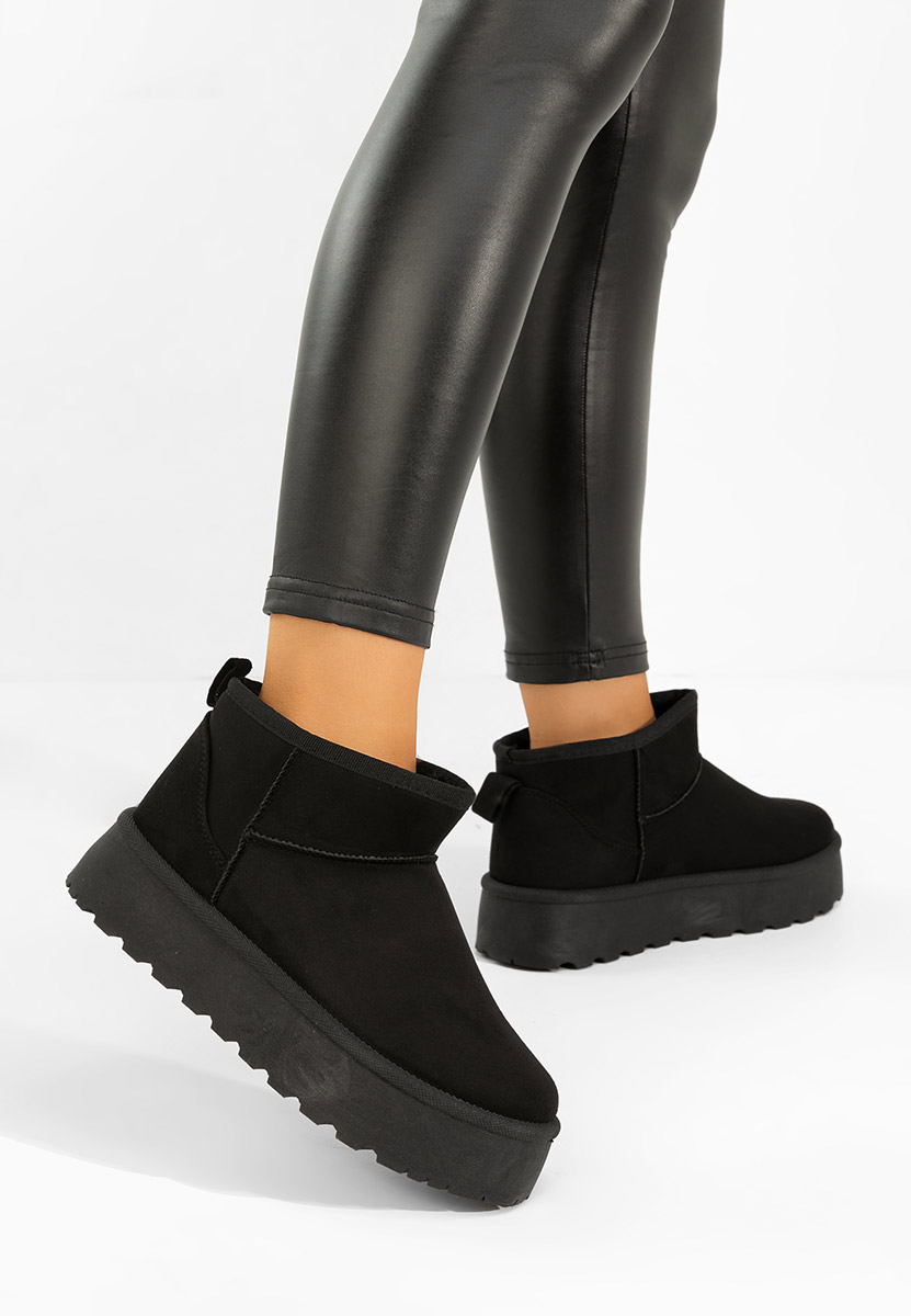 Cizme tip ugg Delvira negre