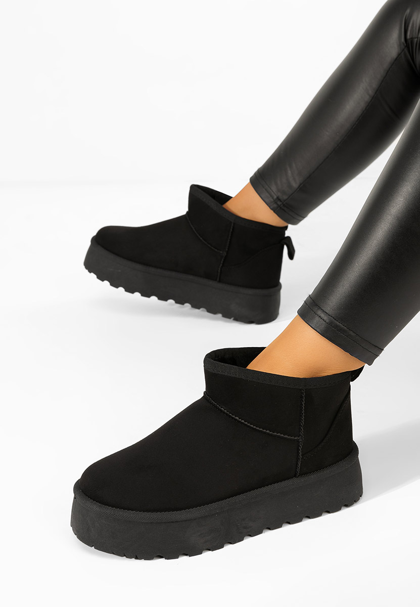 Cizme tip ugg Delvira negre