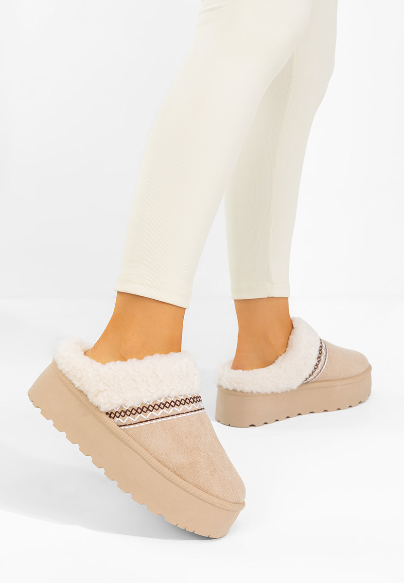 Saboti dama cu platforma Anelisse bej