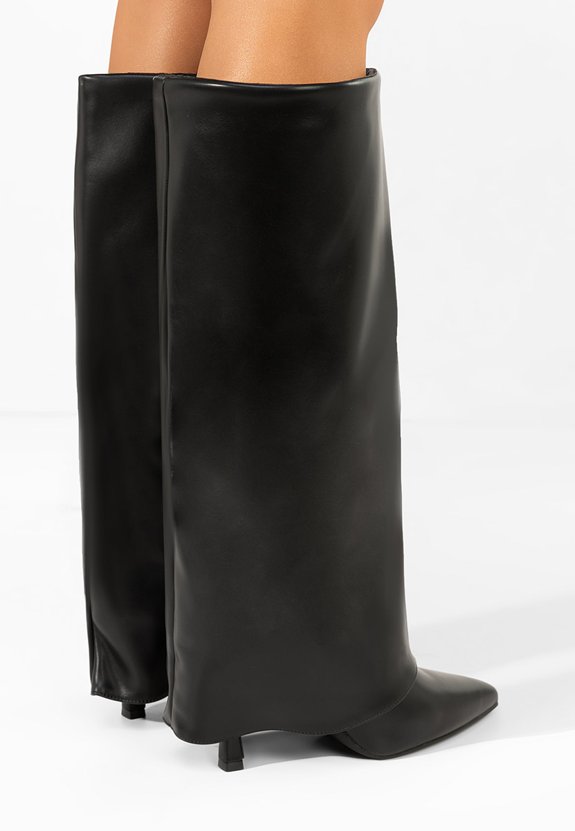Cizme cu toc subtire Brynora negre