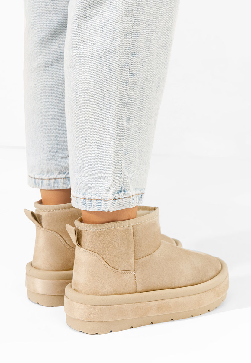 Cizme cu platformă Libby bej