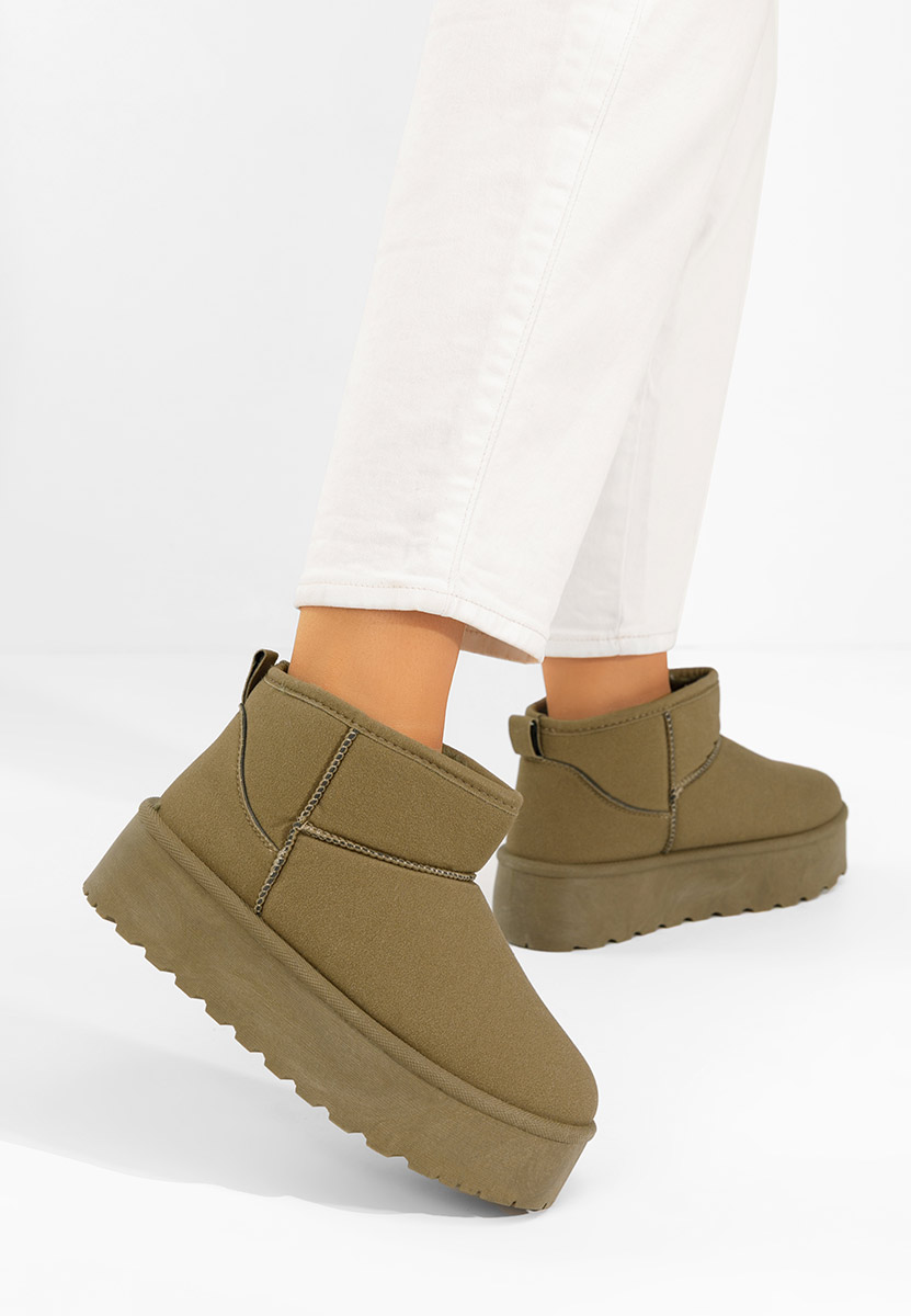 Cizme tip ugg Sereena verzi