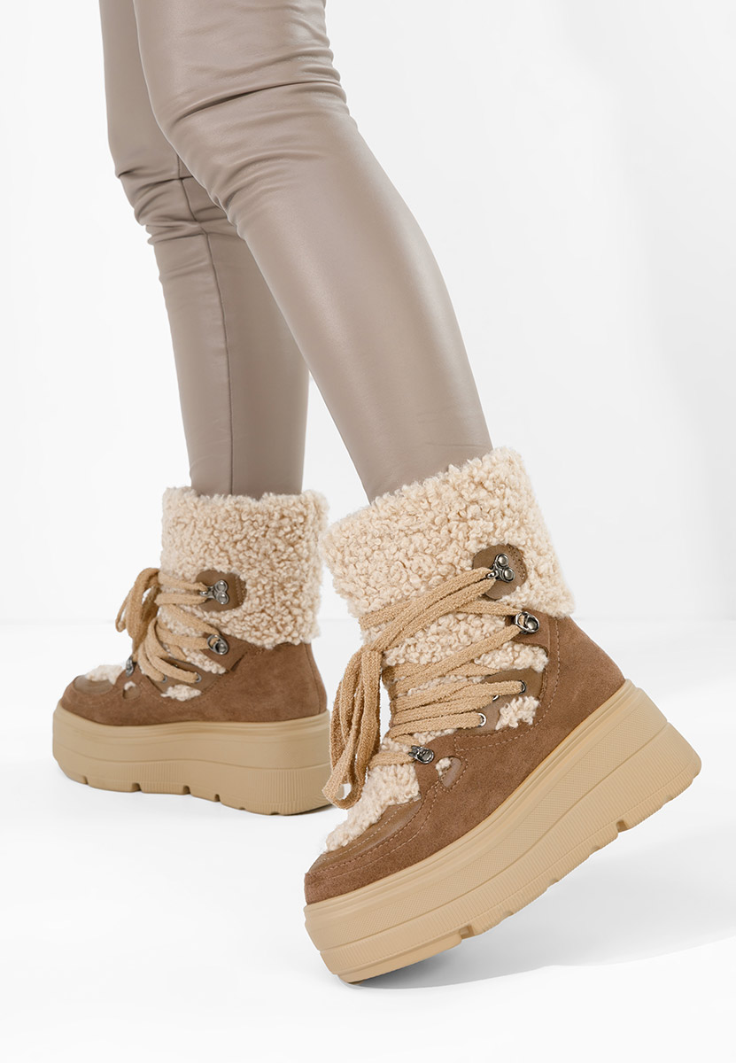 Ghete cu platformă Norelia bej