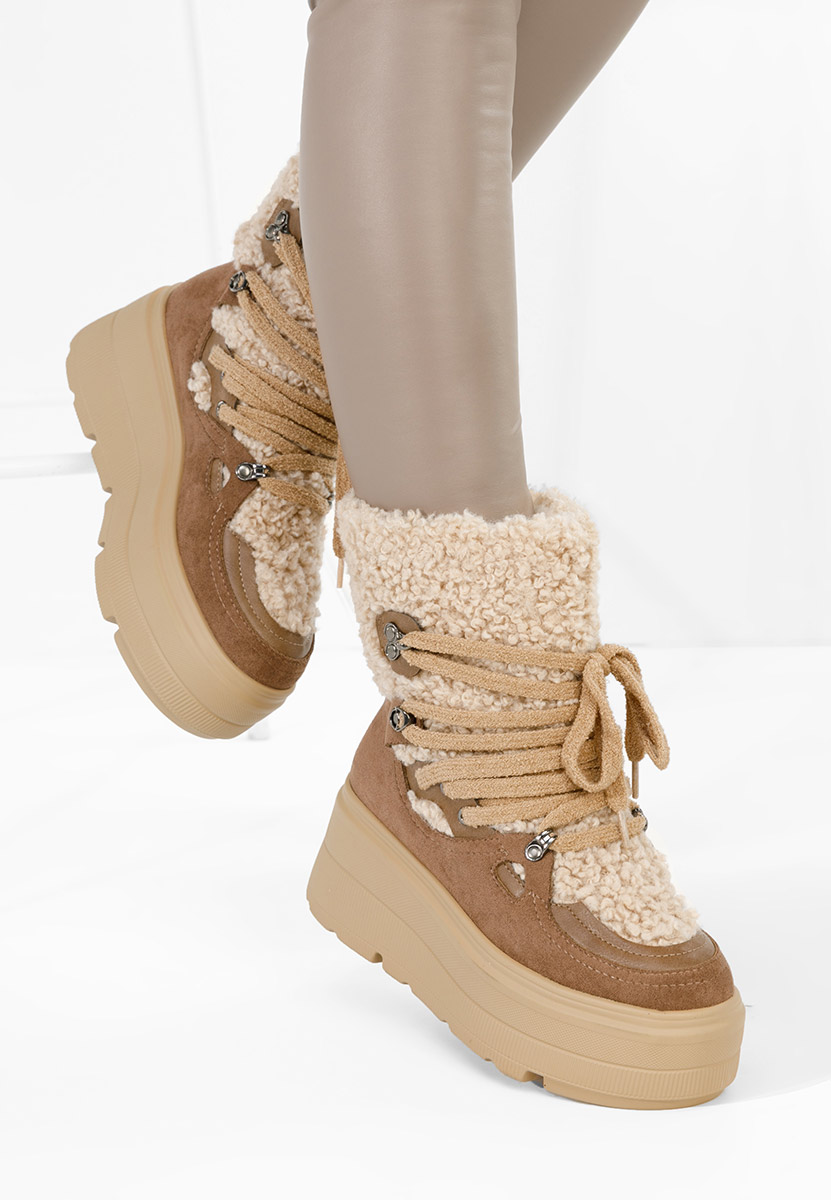 Ghete cu platformă Norelia bej