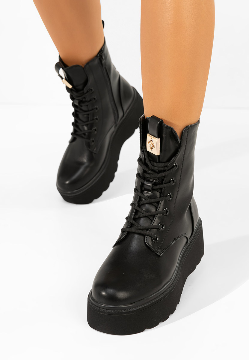 Bocanci cu platformă Alissia negri