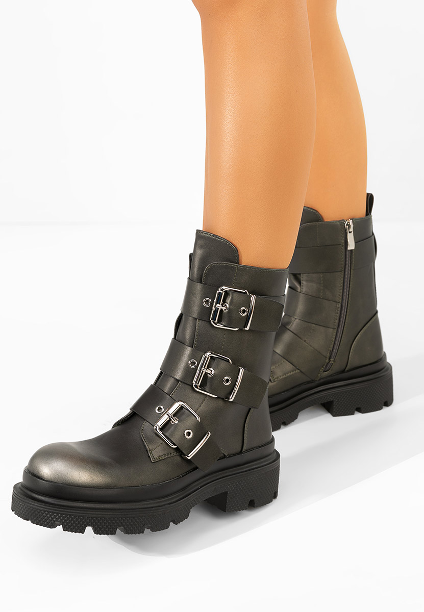 Cizme scurte dama Mioala gri