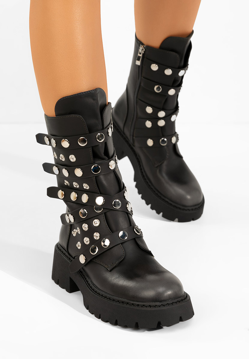 Ghete inalte dama Lottie gri