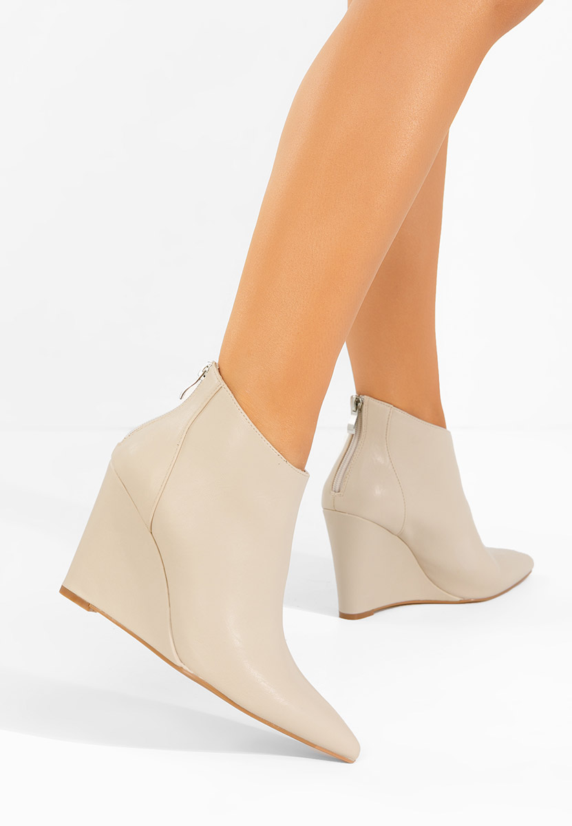 Botine cu platforma Shenna V2 bej