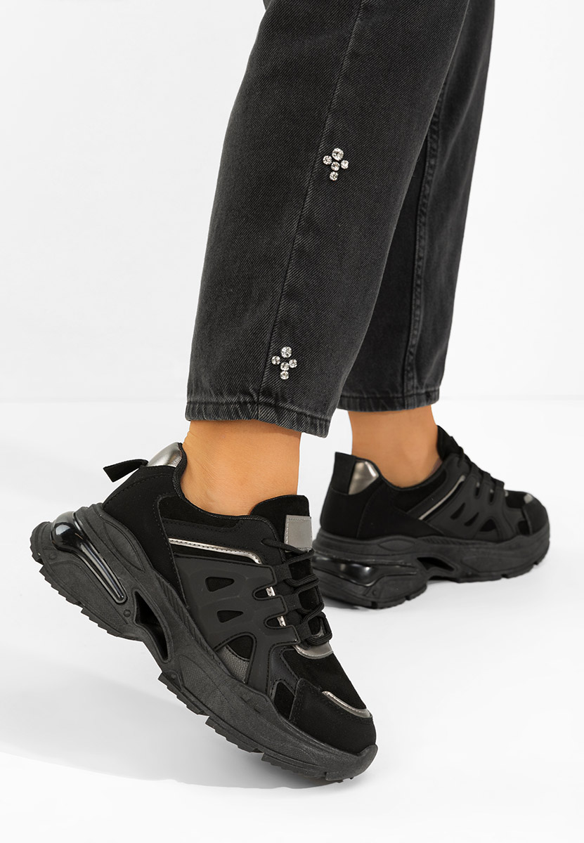 Sneakers cu platforma Alverisa negri