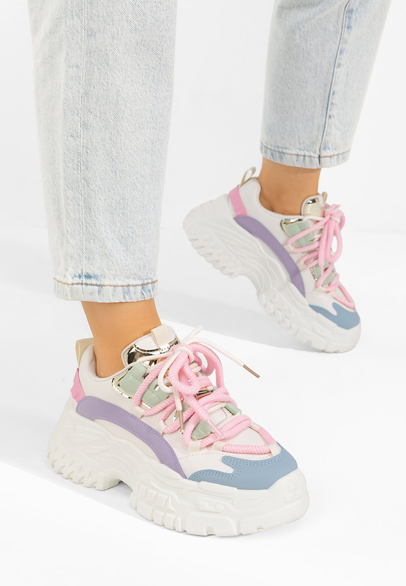 Sneakers cu platforma Elvora multicolori