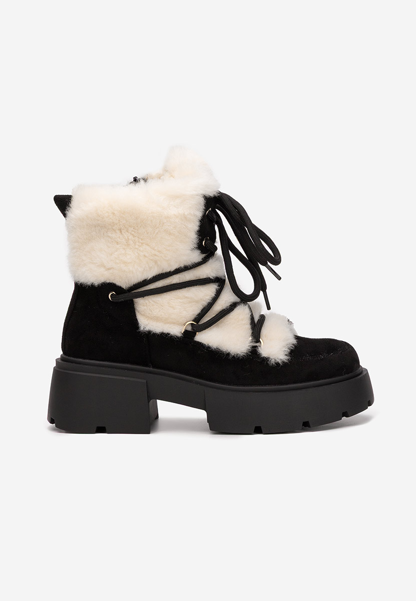 Ghete imblanite dama Aslyn negre