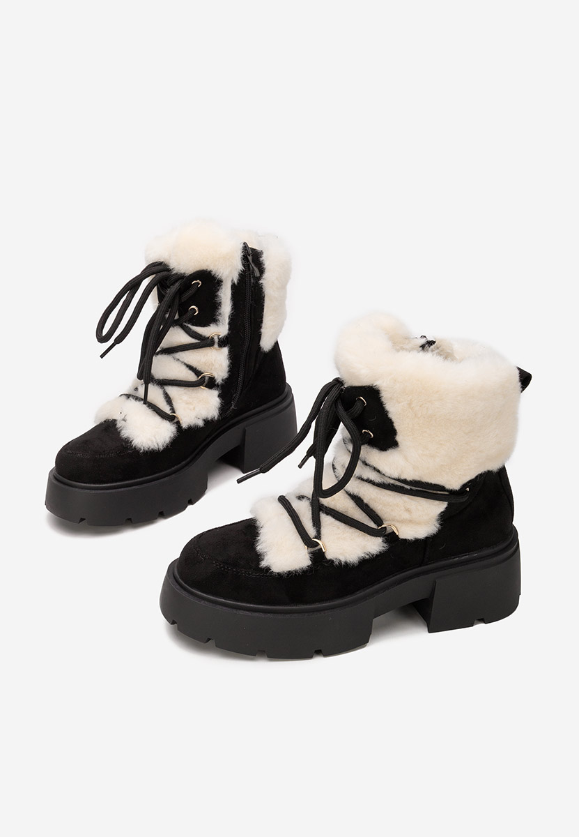 Ghete imblanite dama Aslyn negre