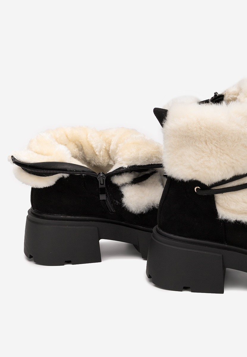 Ghete imblanite dama Aslyn negre