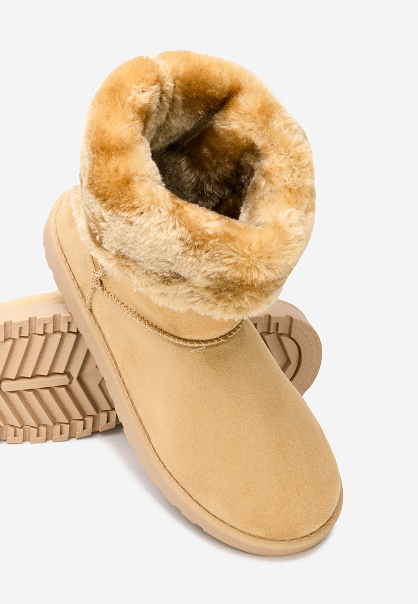 Cizme tip ugg Anora camel