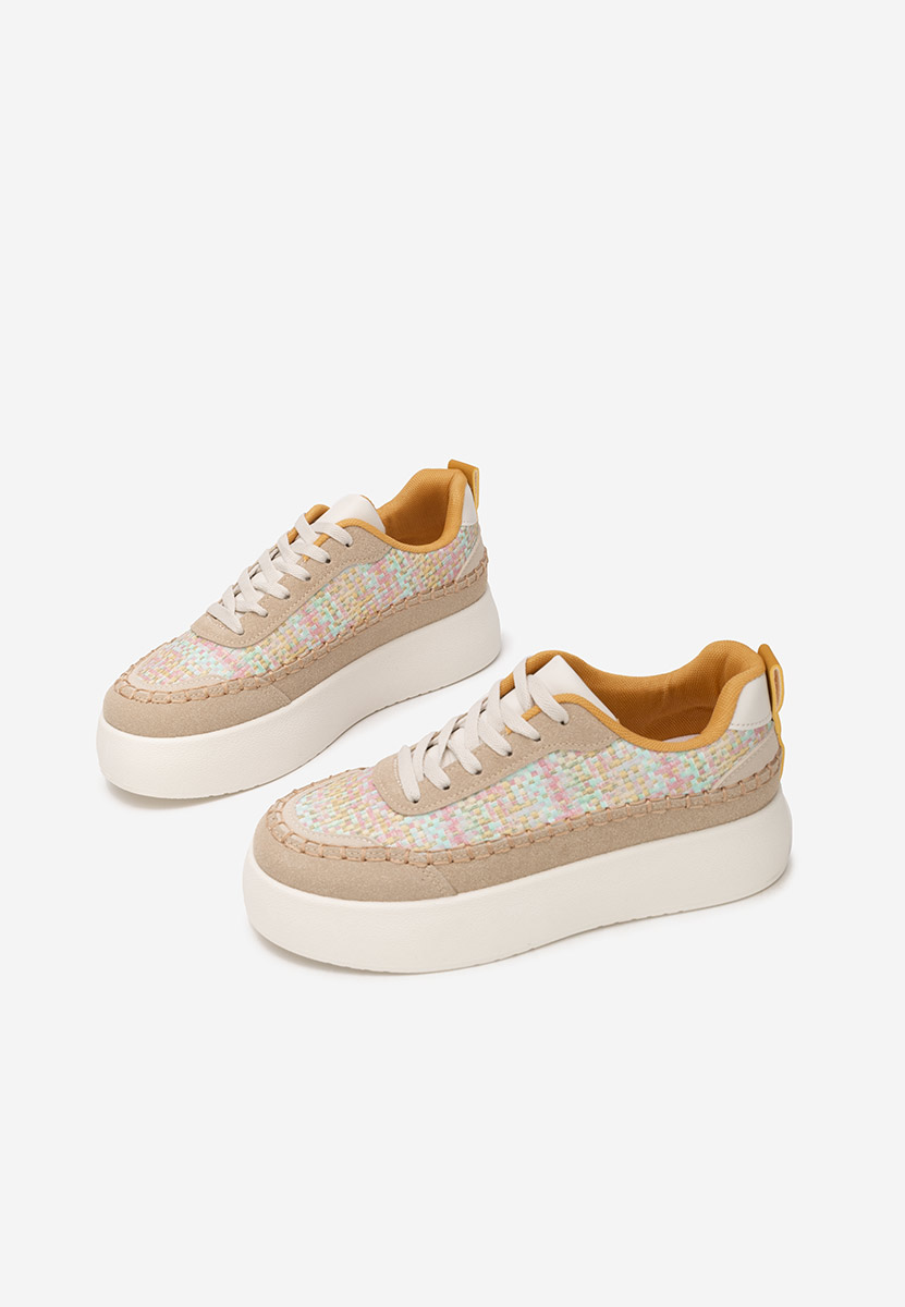 Sneakers cu platforma Cecila kaki