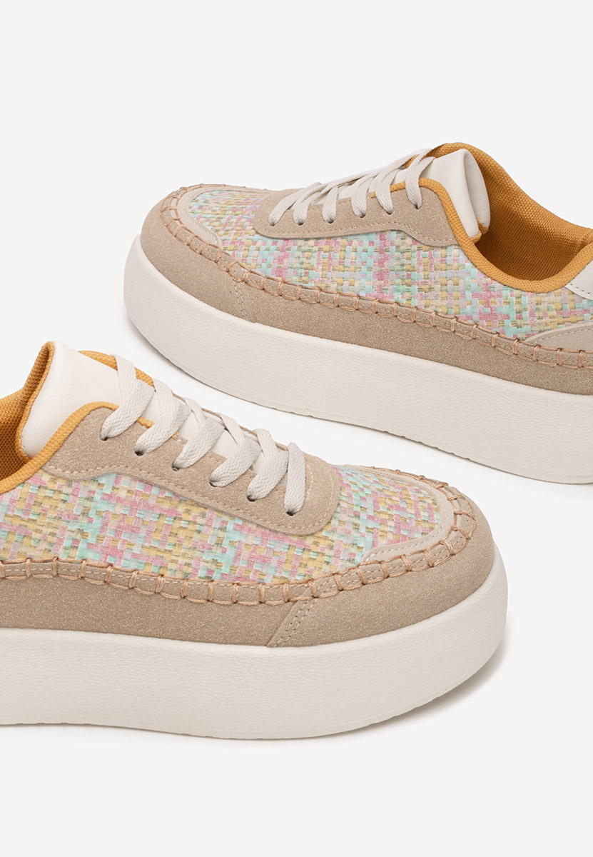Sneakers cu platforma Cecila kaki
