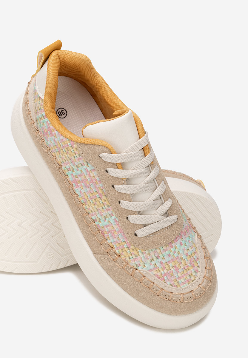 Sneakers cu platforma Cecila kaki