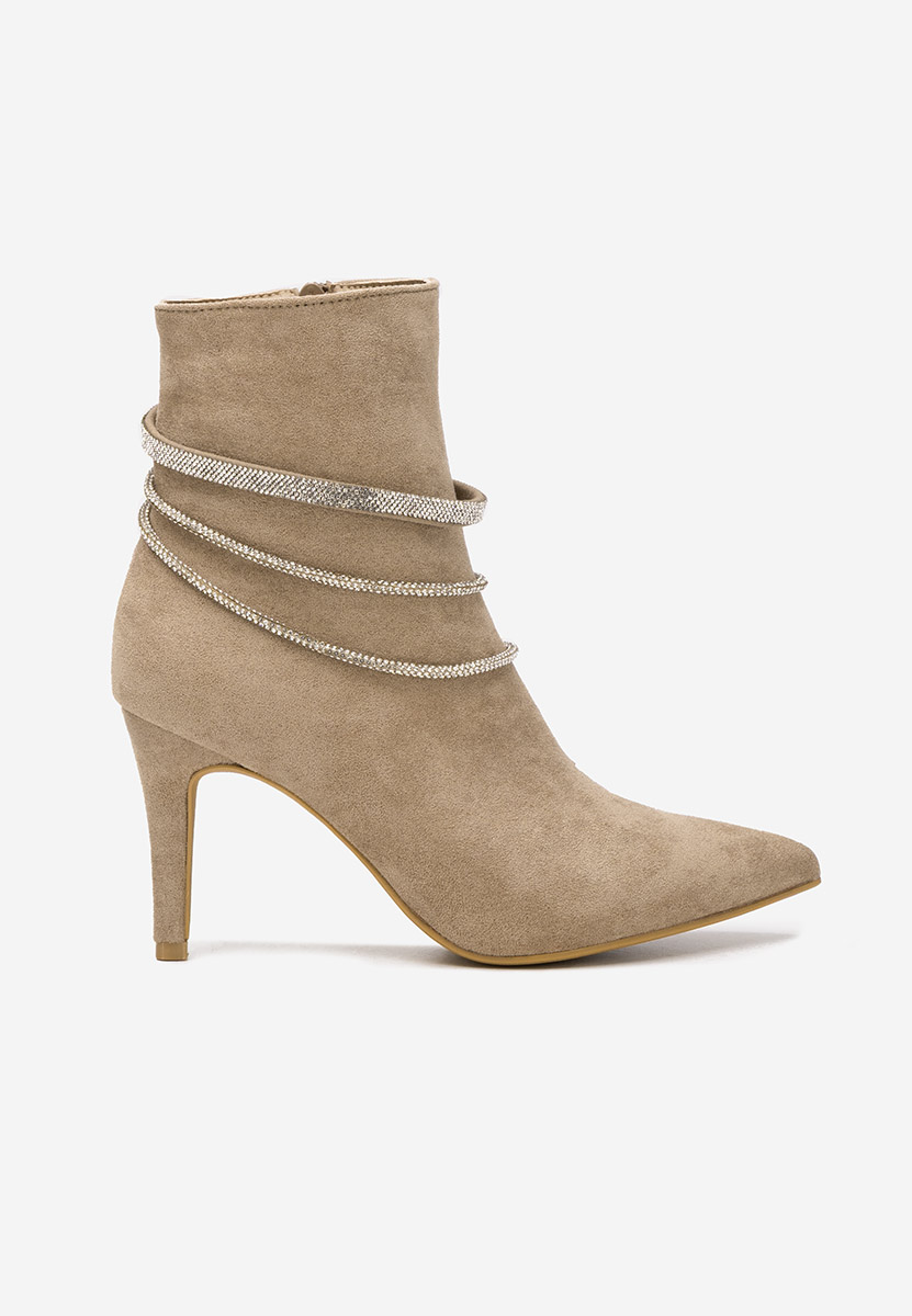 Botine elegante Lorreta kaki