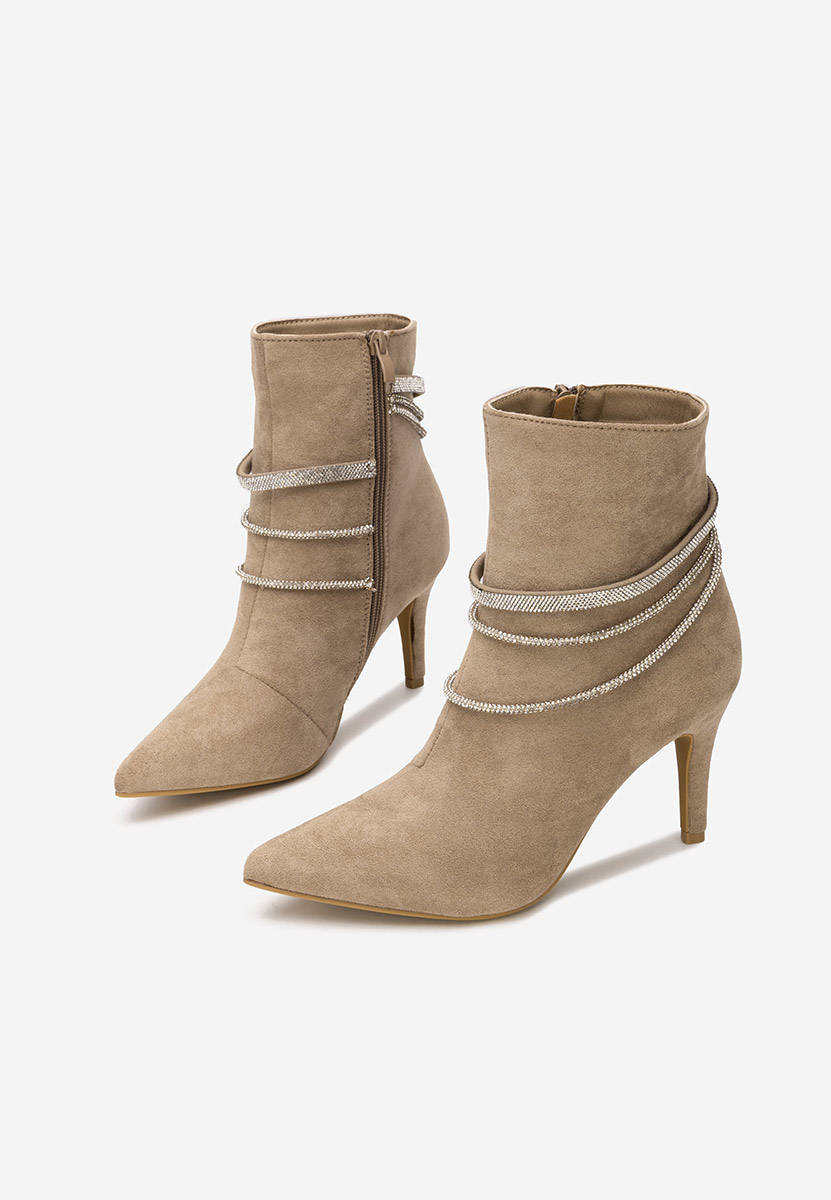 Botine elegante Lorreta kaki