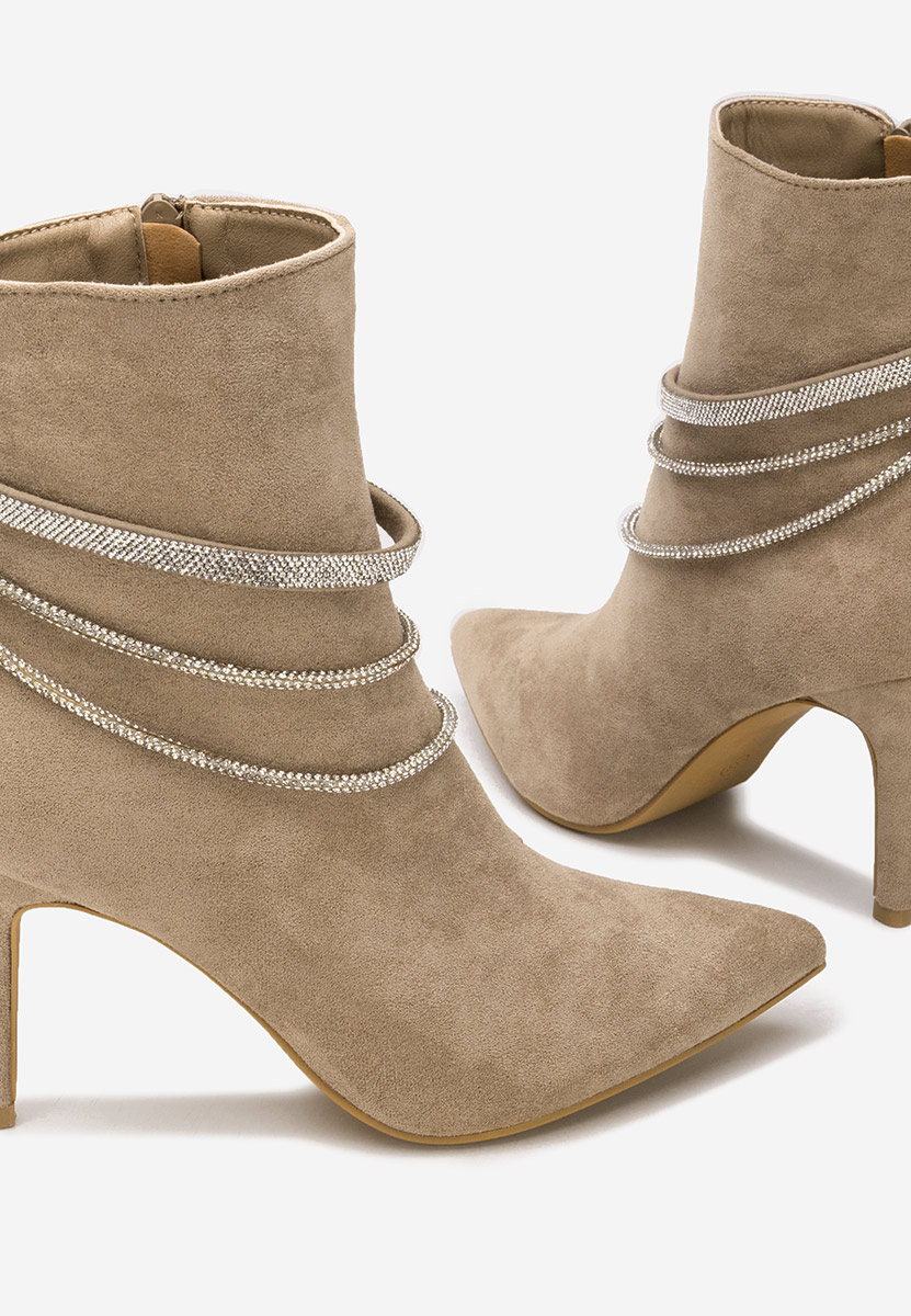 Botine elegante Lorreta kaki