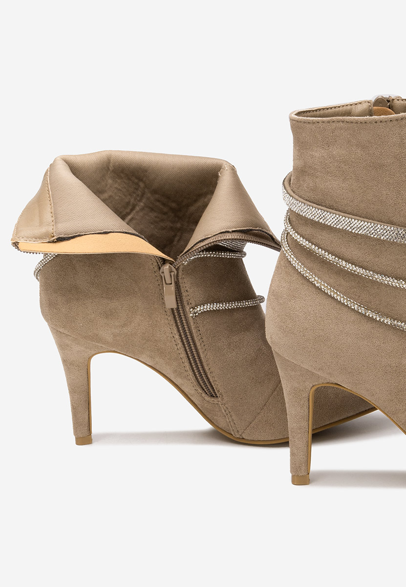 Botine elegante Lorreta kaki