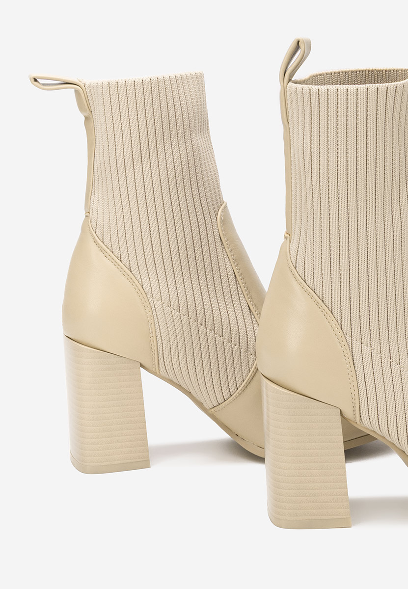 Botine cu toc gros Vinuele V2 kaki