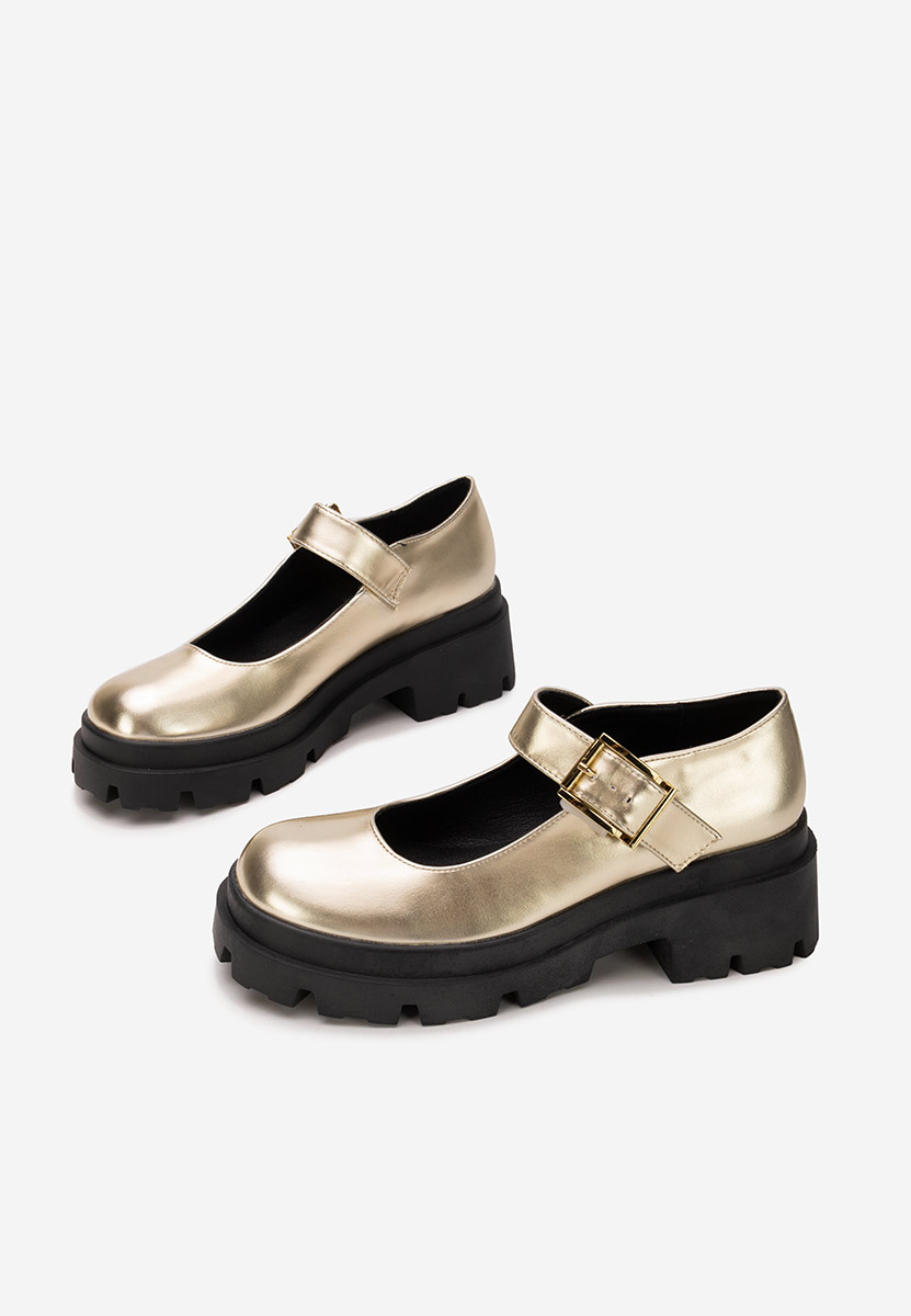 Pantofi cu platformă Masovia aurii