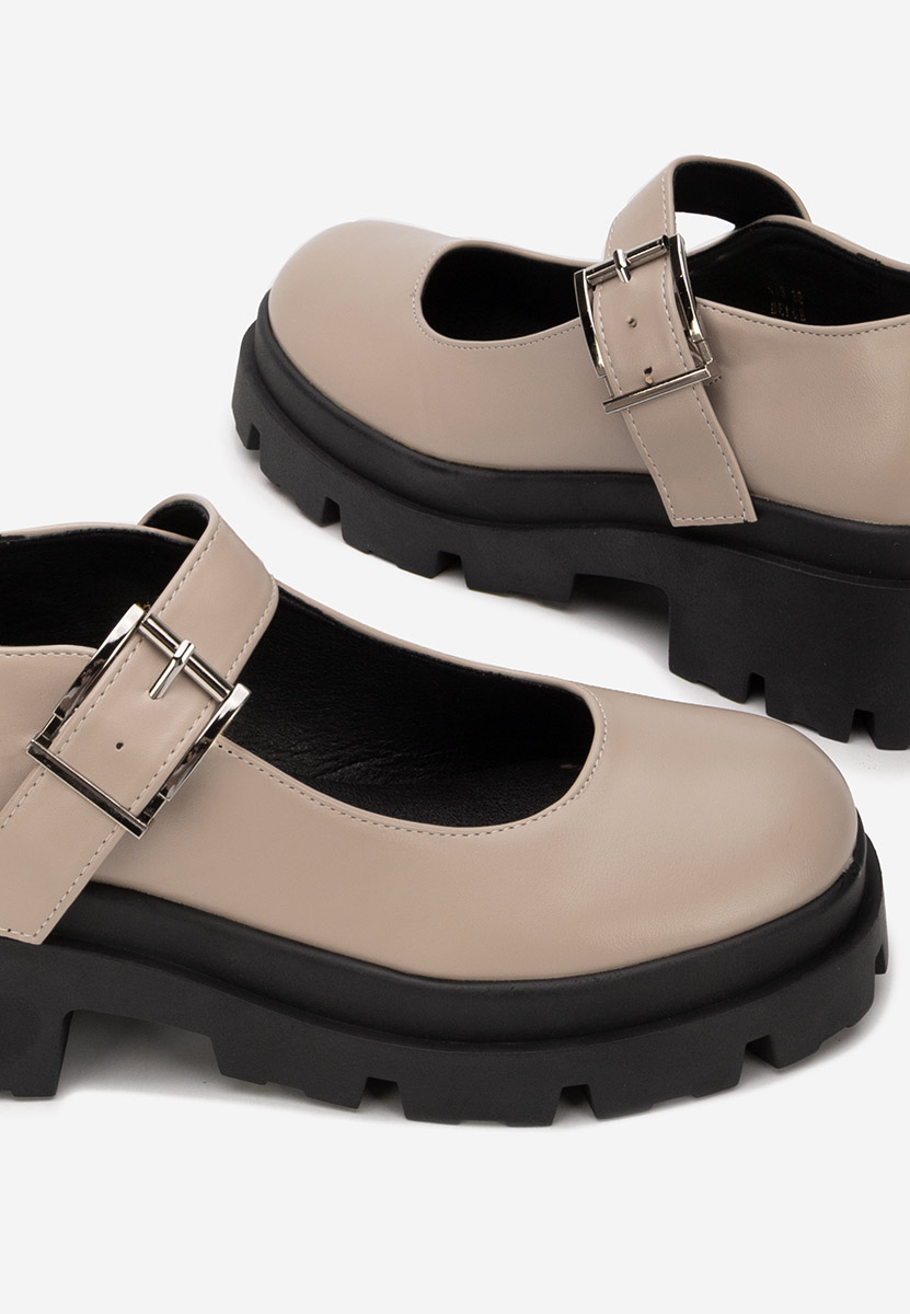 Pantofi cu platformă Masovia bej