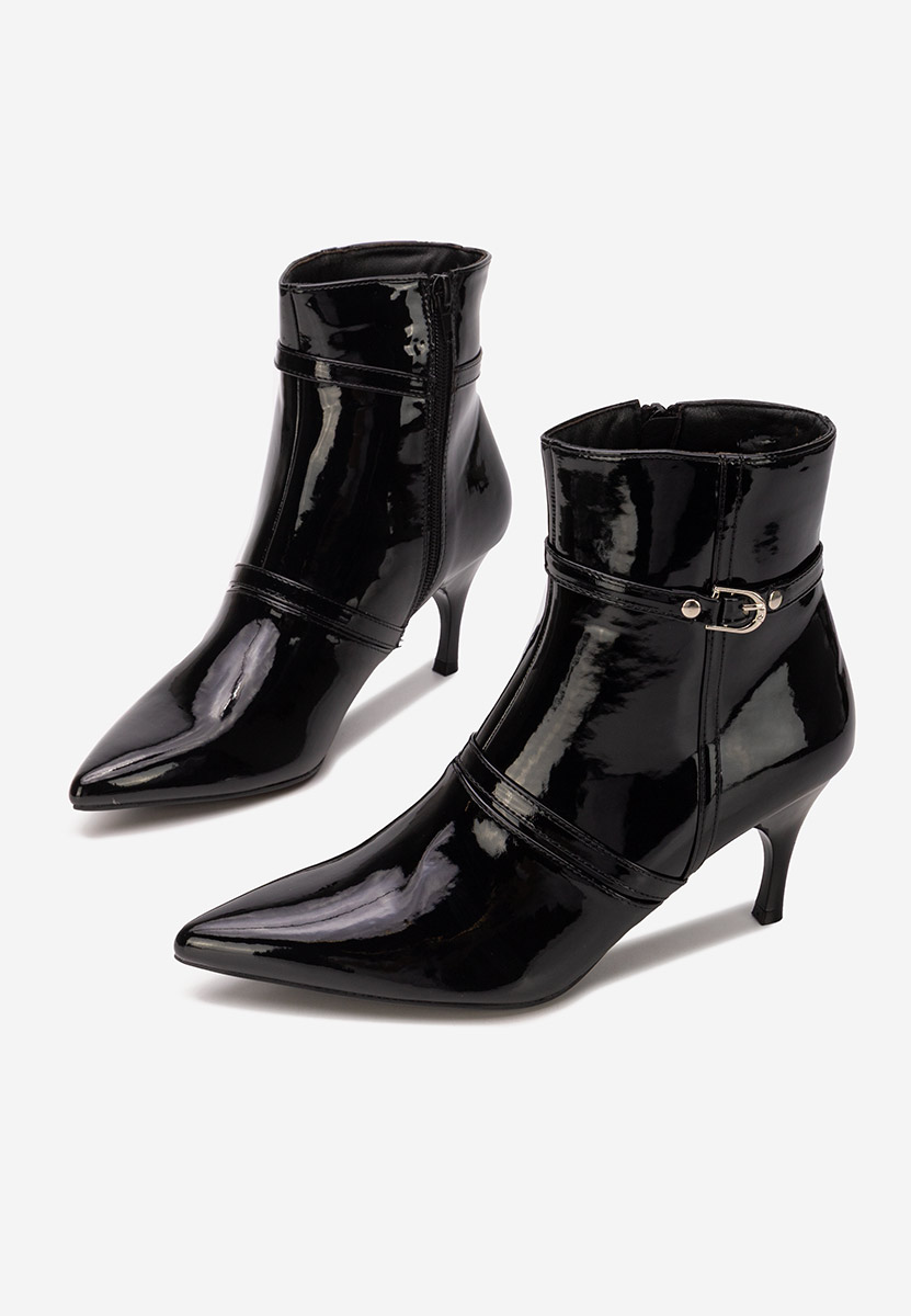 Botine cu toc subtire Aninia V2 negre