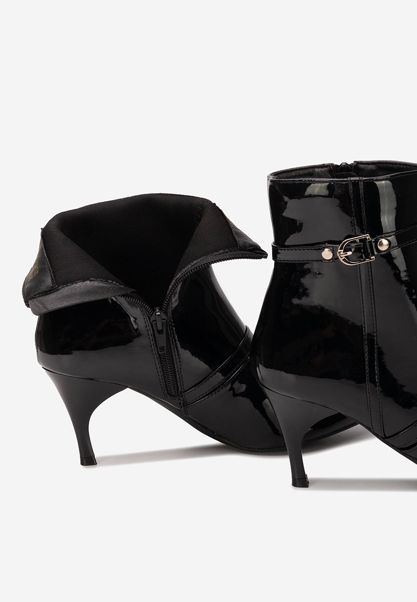 Botine cu toc subtire Aninia V2 negre