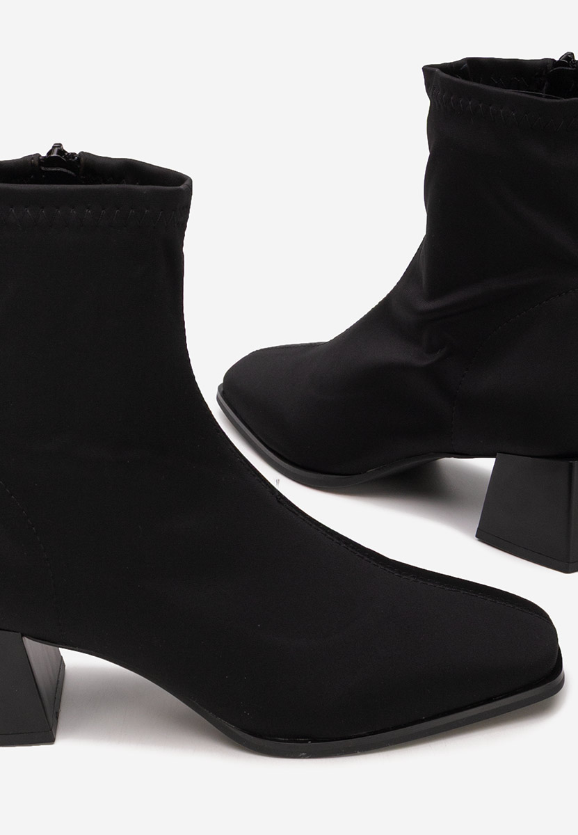 Botine cu toc gros Florinia negre