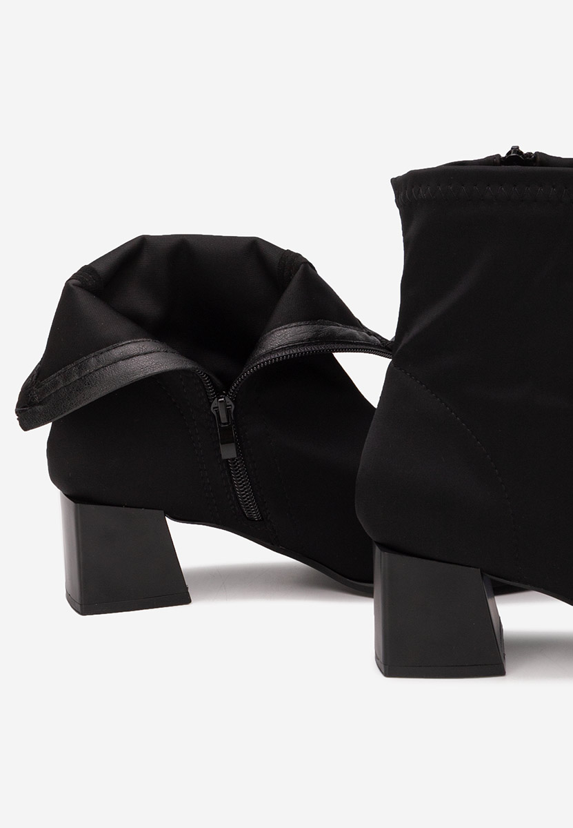 Botine cu toc gros Florinia negre