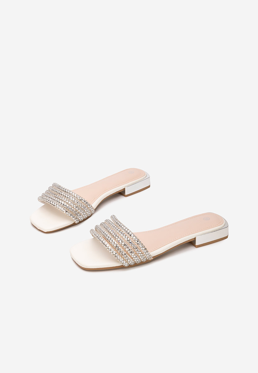 Papuci dama Emiko albi