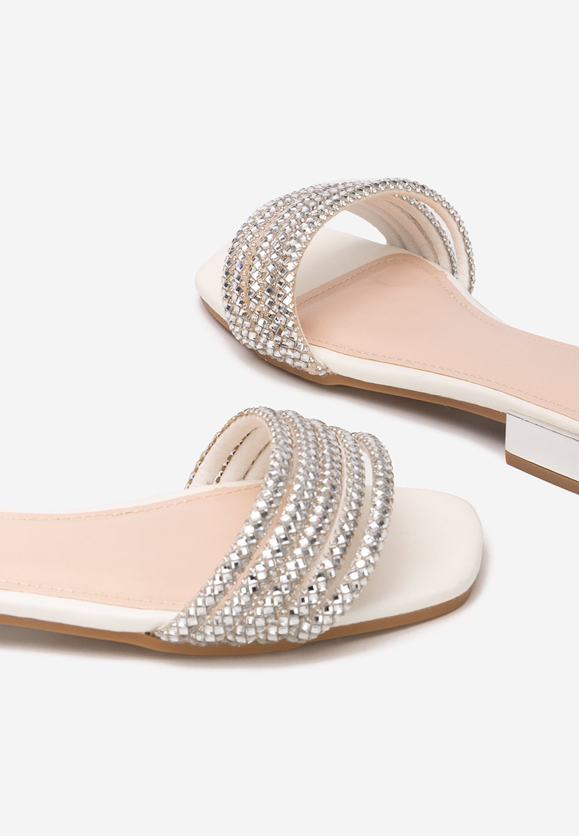 Papuci dama Emiko albi